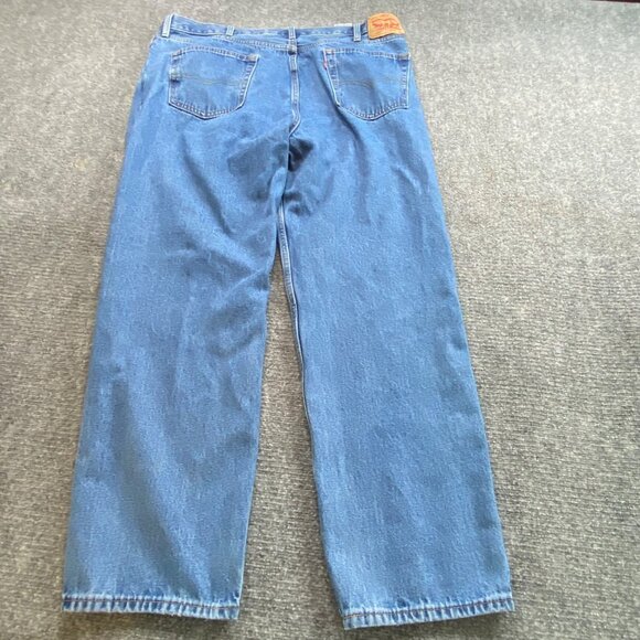 Levis 550 Jeans Mens 42 x 32 Blue Relaxed Fit slightly baggy Workwear Causal - Picture 12 of 15
